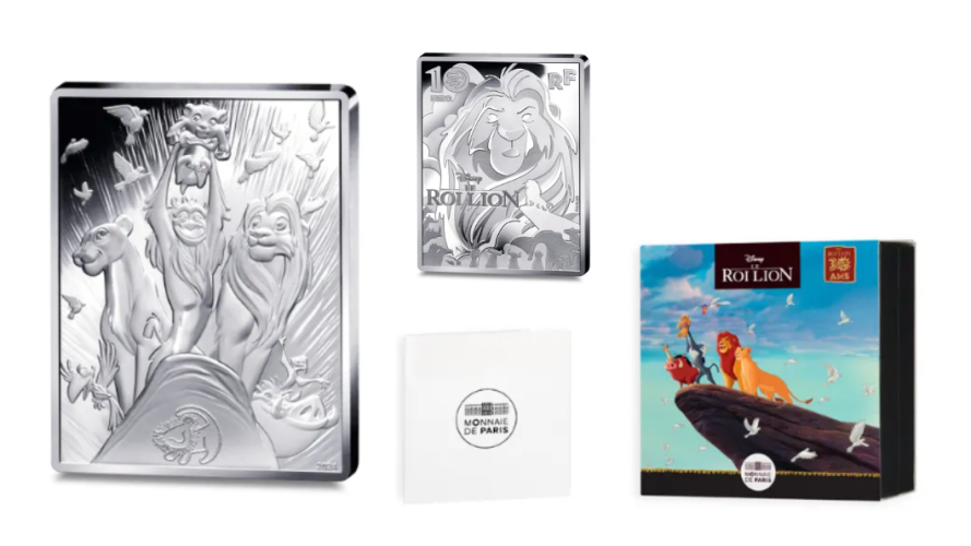 Coffret 10€ Euros Argent 999/1000 Roi Lion 2024 Simba Rectangulaire