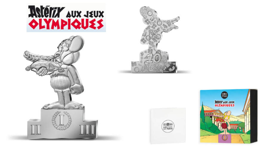 Coffret 10€ Euros Argent 999/1000 Asterix aux Jeux Olympiques PODIUM 2024