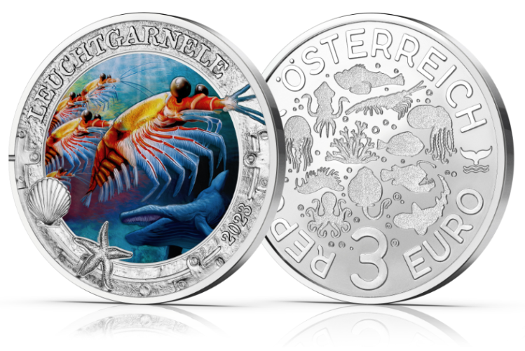 3€ Euros Autriche Vie Sous Marine 2023 : Arctic Krill 3/12