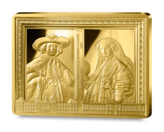 Coffret 50€ Euros Or Gold 999/1000 Louvre 2025 ''Rembrandt Oopjen / Marten'' 1/4 Oz