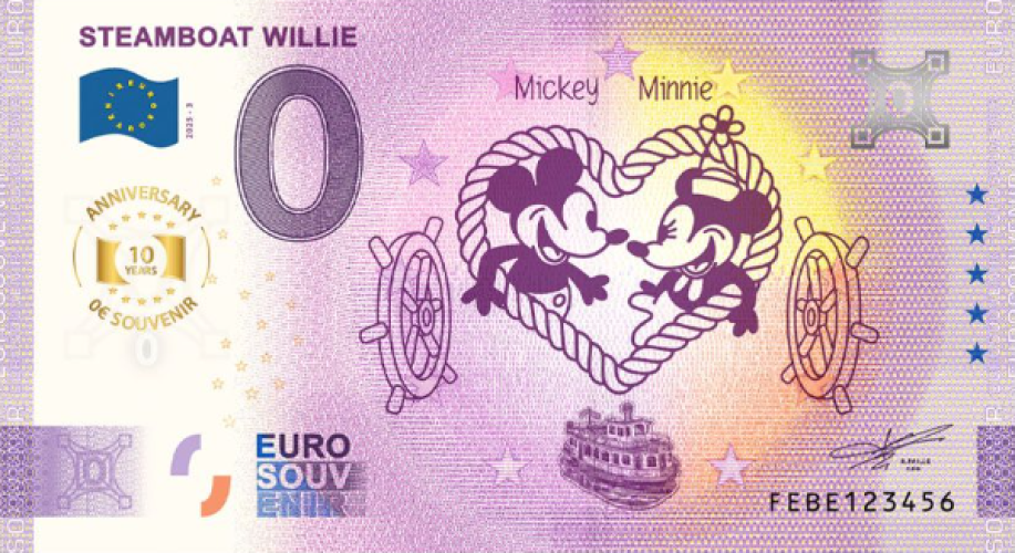 Steamboat Willie Mickey et Minnie - 10th ANNIVERSARY
