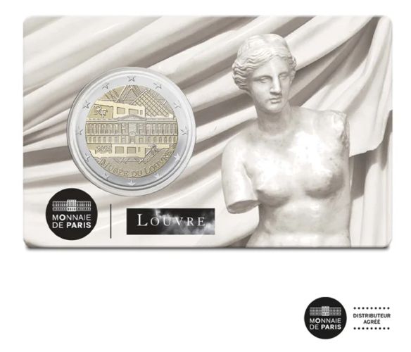 Coincard BU 2€ Euros Commémorative France 2025 ''Louvre - Venus de Milo''