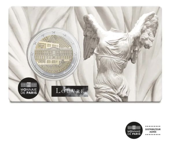 Coincard BU 2€ Euros Commémorative France 2025 ''Louvre - Victoire Samothrace''
