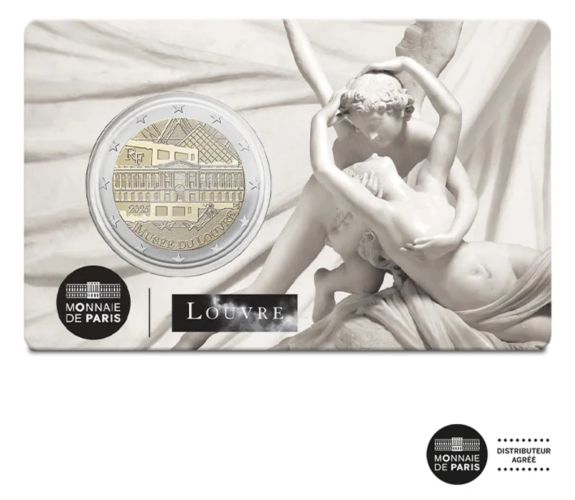 Coincard BU 2€ Euros Commémorative France 2025 ''Louvre - Amour''