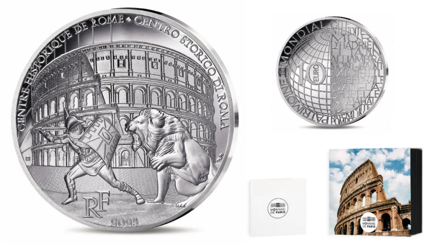 Coffret 10€ Argent 999/1000 UNESCO : Colisée