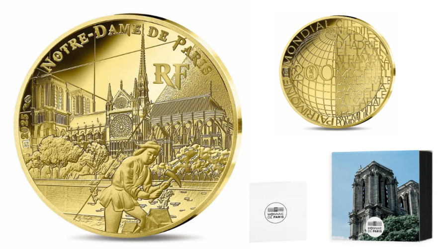 Coffret 200€ Euros Or Gold 999/1000 France 2025 - Notre Dame de Paris