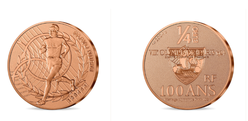 1/4€ Euros Quarter Monnaie de Paris Héritage 1904 : Paavo Nurmi