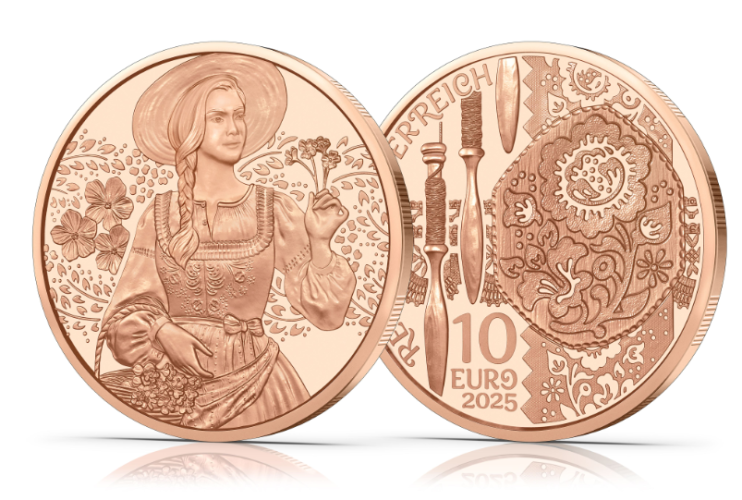 10€ Euros Cuivre Autriche 2025 "Aufdirndln – Linen"
