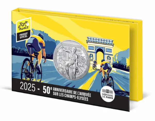 Cartelette 50€ France 2025 Argent 900 ''Tour de France''