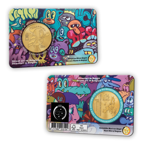 Coincard 2,5 Euros Belgique Street Art 2025 Version FR