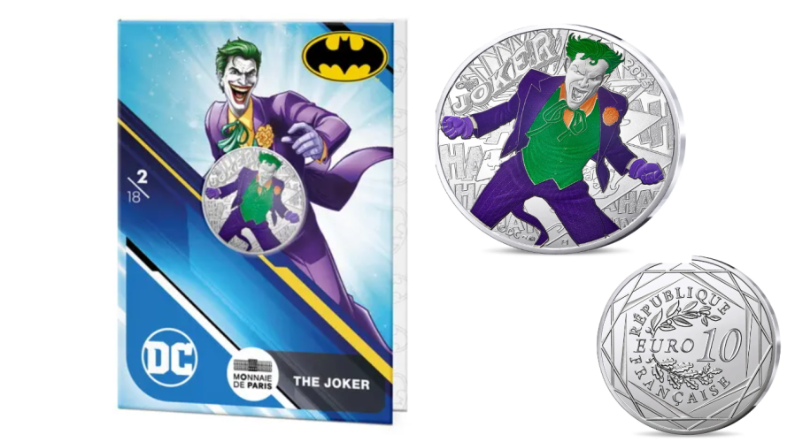 Cartelette 10€ Argent 333/1000 DC COMICS ''Joker Color'' 2/18