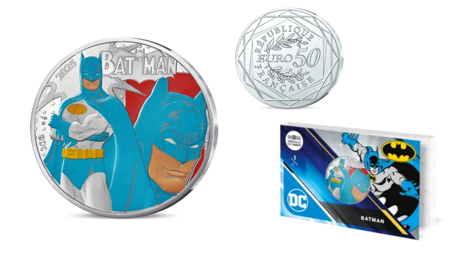 50€ Argent 900/1000 DC COMICS ''Batman'' 1/4