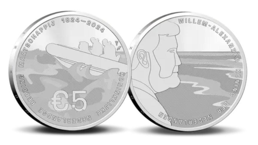 Coincard 5€ Euros Commémorative Pays Bas 2024 200 Ans KNRM