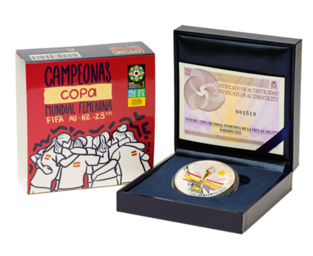 Coffret 10€ Euros Espagne 2023 Argent 925/1000 - ''Women Campeonas Fifa Cup''
