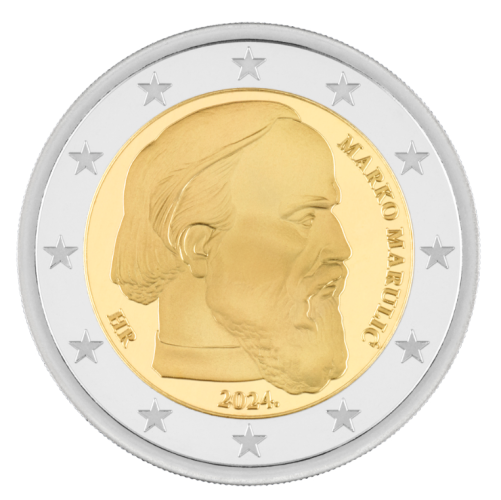 Coffret BE 2€ Euros Commémorative Croatie 2024 Marko Marulic