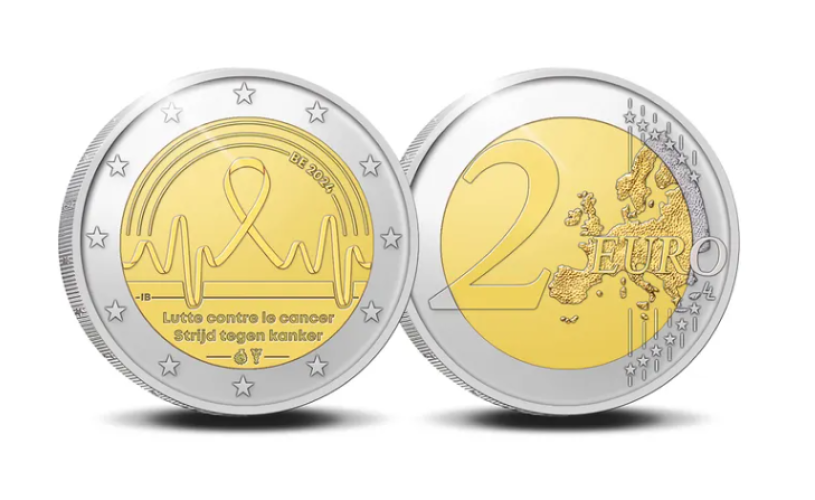 2€ Euros Commémorative Belgique 2024 Cancer