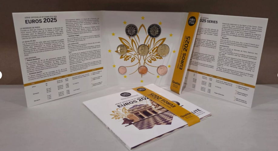 Serie Euros BU France 2025 - 8 pièces 1 centimes à 2€