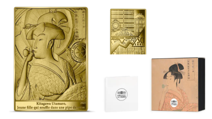 Coffret 50€ Euros Or Gold 999/1000 Kitagawa 2023 1/4 Oz