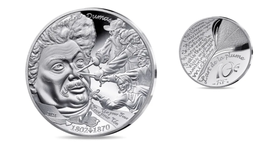 Coffret 10€ Euros Argent 999/1000 Alexandre Dumas 2024