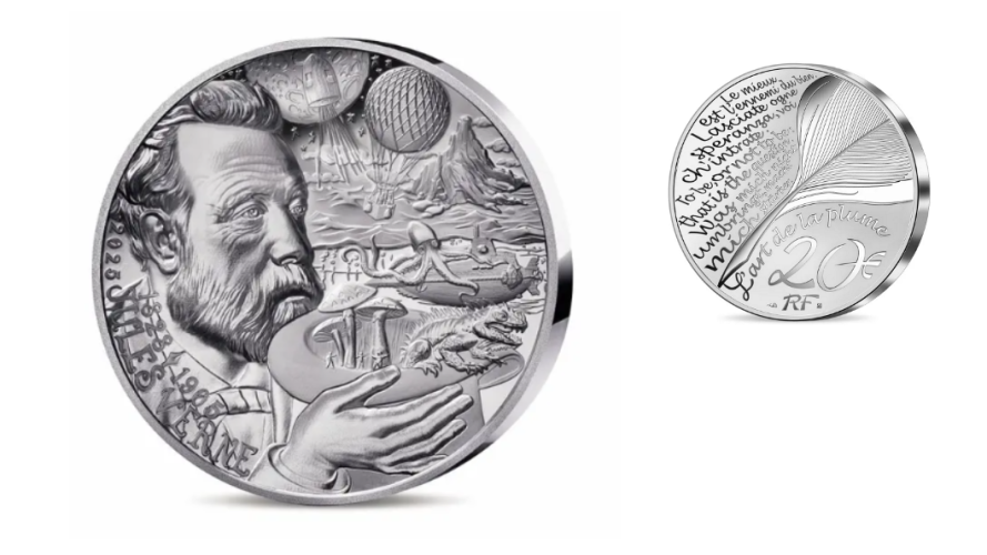 Coffret 20€ Euros Argent 999/1000 Jules Verne Haut Relief  2025