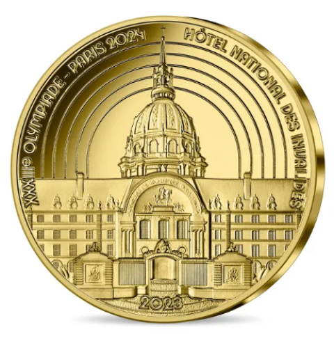 Coffret 50€ Euros Or Gold 999/1000 Héritage Paris 2024 Invalides 1/4 Oz