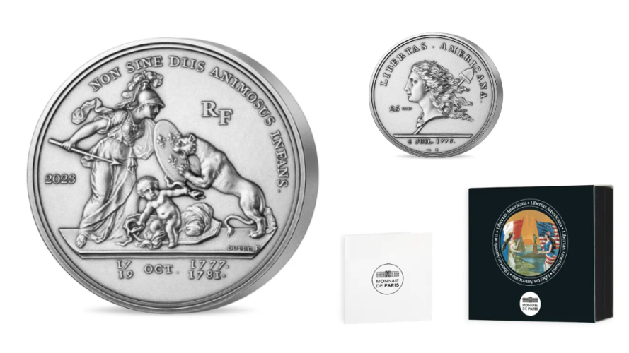Coffret 25€ Euros Argent 999/1000 Libertas Americana Haut Relief 2023 2 Oz