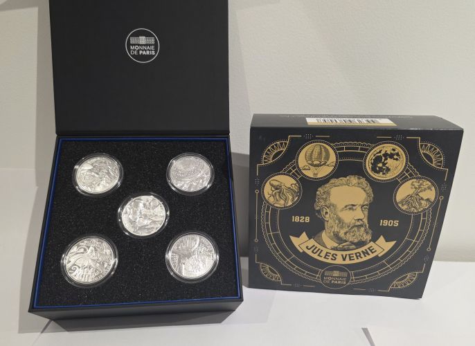 Coffret 4 x 10€ + 20€ Argent 999/1000 Jules Verne 2025