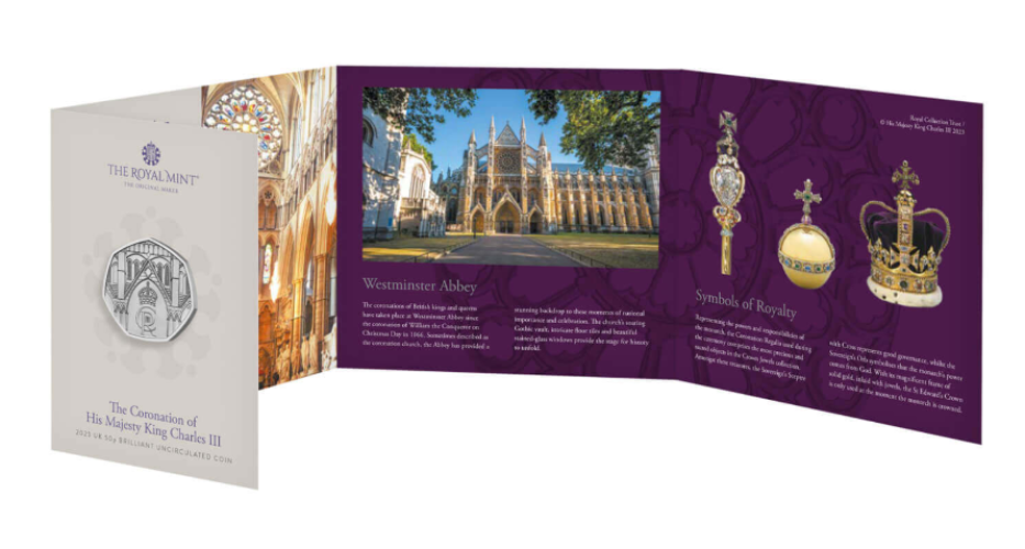 Coincard 0.5 Pound BU Royaume Uni 2023 Coronation Charles III