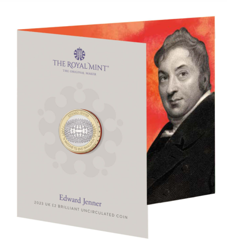 Coincard 2 Pounds BU 2023 Royaume Uni Edward Jenner