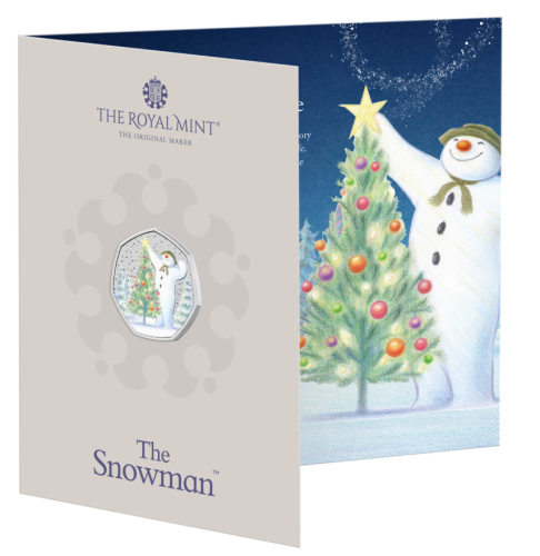 Coincard 0.5 Pound BU 2024 Royaume Uni Snowman COLORISEE