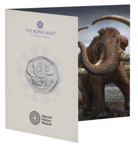 Coincard 0.5 Pound BU 2024 Royaume Uni Natural History Mammouth