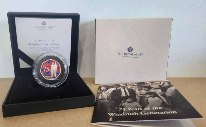 Coffret 0.5 Pound Argent 925/1000 Royaume Uni 2023 Windrush 8g COLORISEE