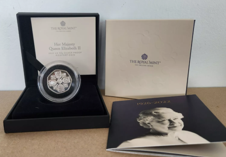 Coffret 0.5 Pound Argent 925/1000 Royaume Uni 2022 Piedfort Elisabeth II 16g