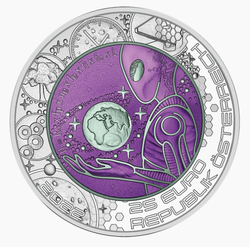 Coffret 25€ Euros Autriche Argent 900 Niobium 2022 ''Extraterrestre Life''