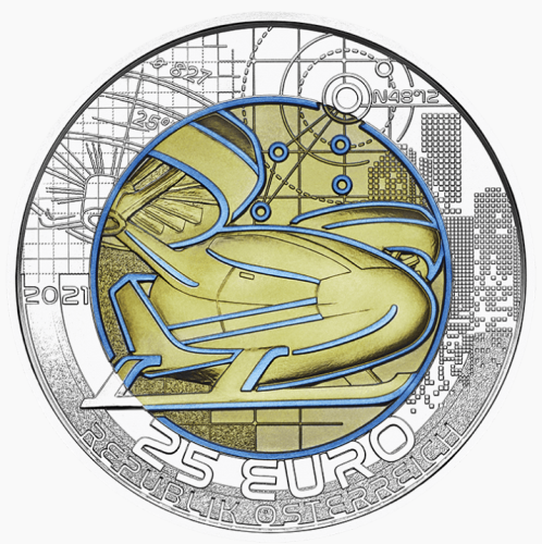 Coffret 25€ Euros Autriche Argent 900 Niobium 2021 ''Mobility''