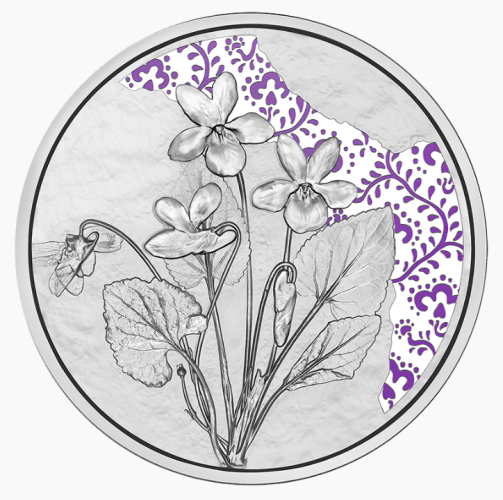 Coffret 10€ Euros Autriche 2024 Argent 925 Fleurs ''Violette COLORISEE''