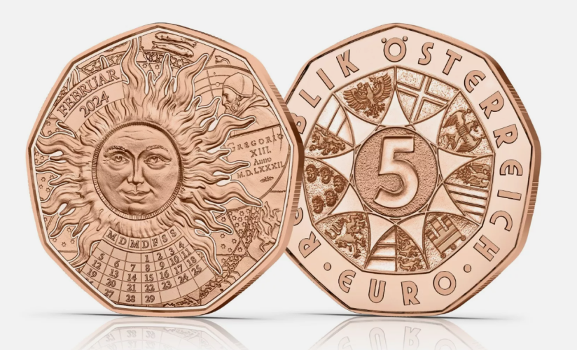 5€ Euros Commémorative Cuivre Autriche 2024 Soleil Lucky Leap