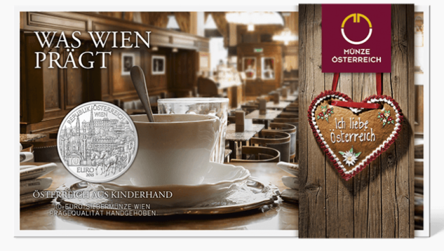 Coincard 10€ Euros Argent 925 Autriche 2015 Was Wien Pragt