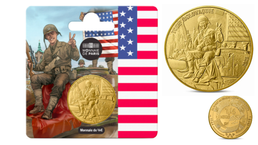 1/4 Quarter Euros France Monnaie de Paris 2025 Soldat Tchecoslovaquie