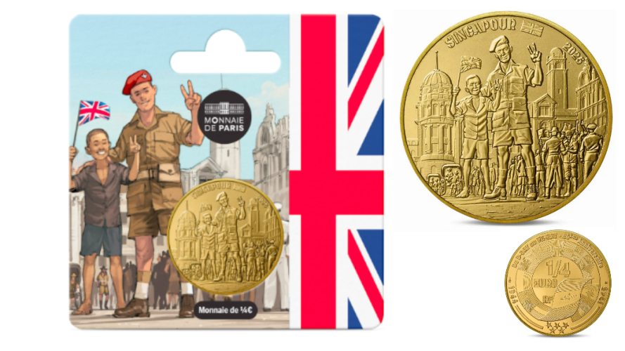 1/4 Quarter Euros France Monnaie de Paris 2025 Soldat Singapour
