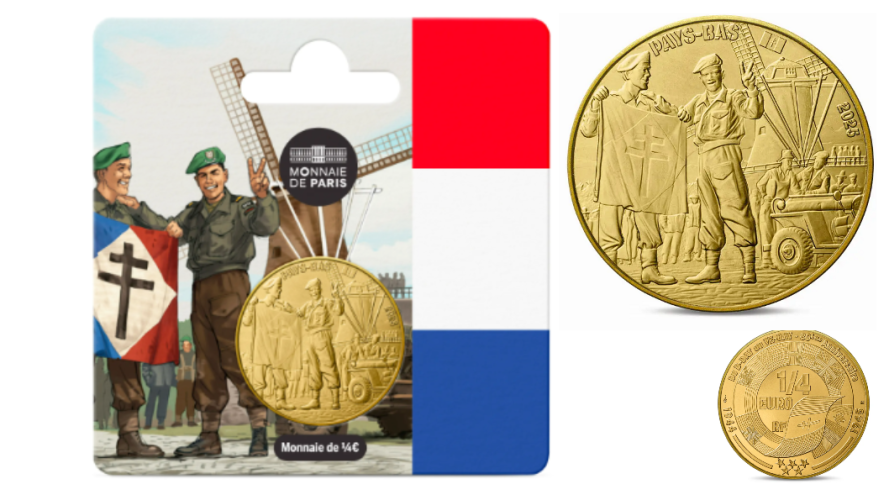 1/4 Quarter Euros France Monnaie de Paris 2025 Soldat Pays-Bas