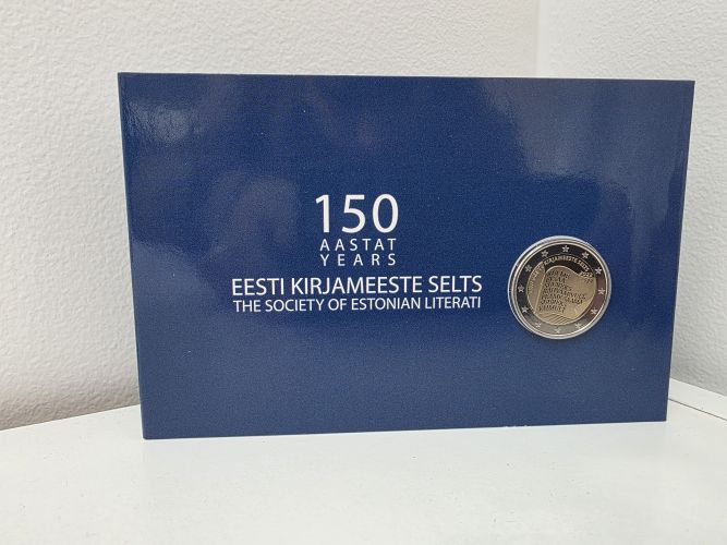 Coincard BU 2€ Euros Commémorative Estonie 2022 Société Littéraire