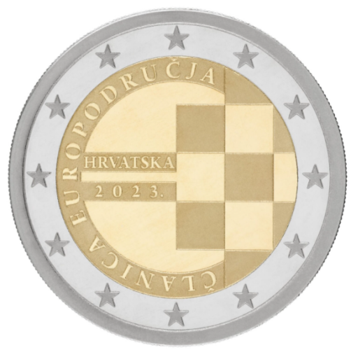 2€ Euros commémorative Croatie 2023 "Adhésion Zone Euro"