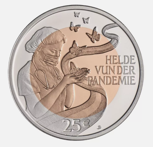 Coffret 25€ Euros Argent 925 Luxembourg Héros Pandémie 2024