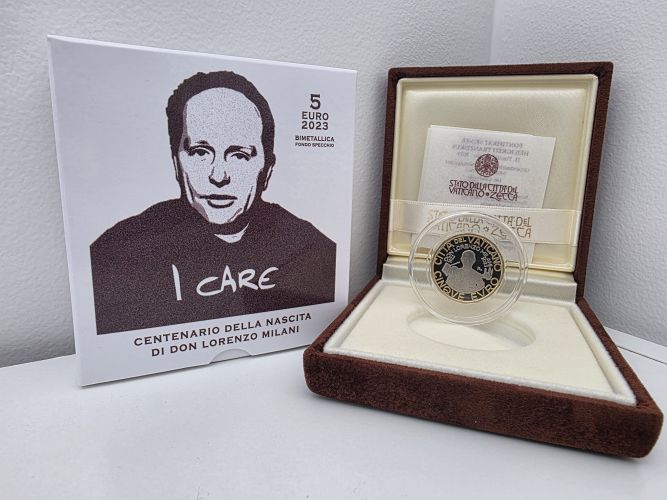 Coffret 5€ Euros Commémorative Vatican 2023 Don Lorenzo Milani