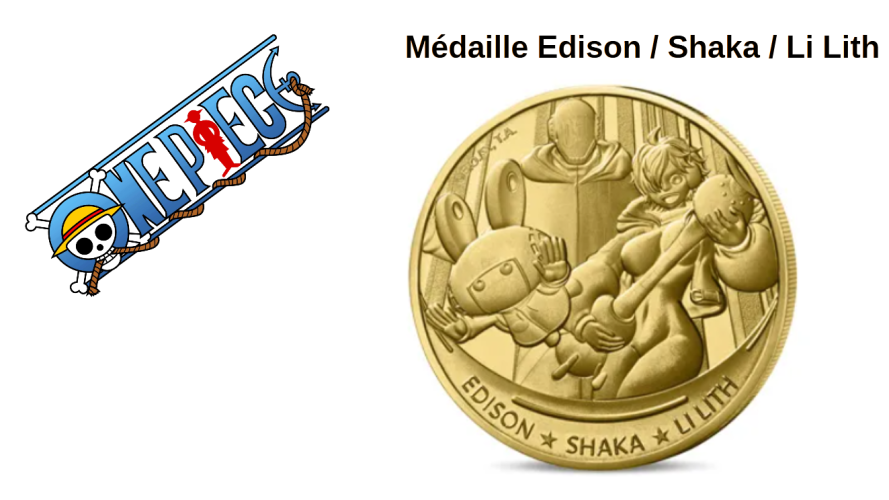 Mini-Médaille Monnaie de Paris One Piece 2025 - Edison / Shaka / Li Lith