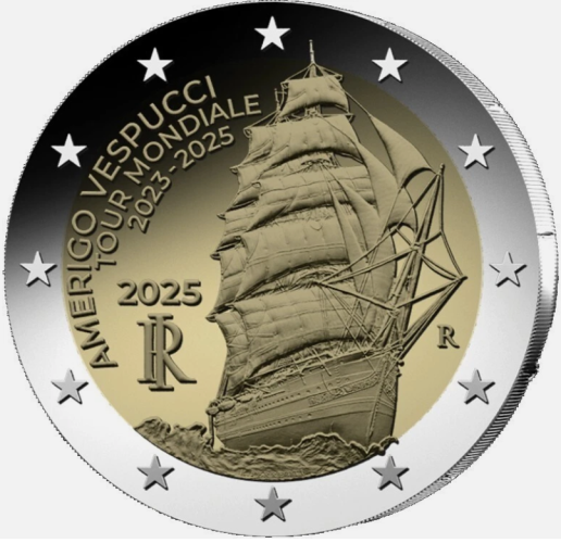 2€ Euros Commémorative Italie 2025 "Amerigo Vespucci"