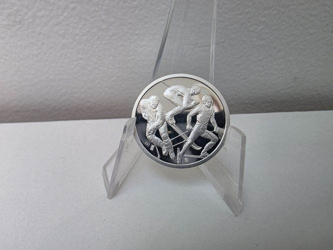 Médaille Slovaquie plaqué Argent Jeux Olympiques Vancouver 2010