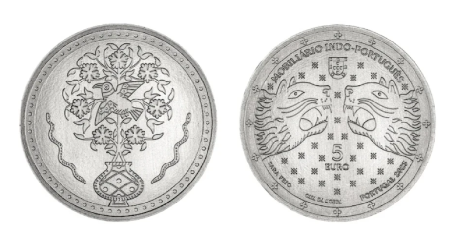 5€ Euros Commémorative Portugal 2024 Mobiliario Indo-Portugues