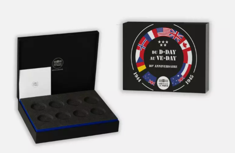 Coffret pour Monnaies Argent BE 999/1000 France 2024 Soldats D Day